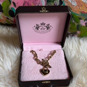 Juicy Couture Gold Heart Charm Necklace